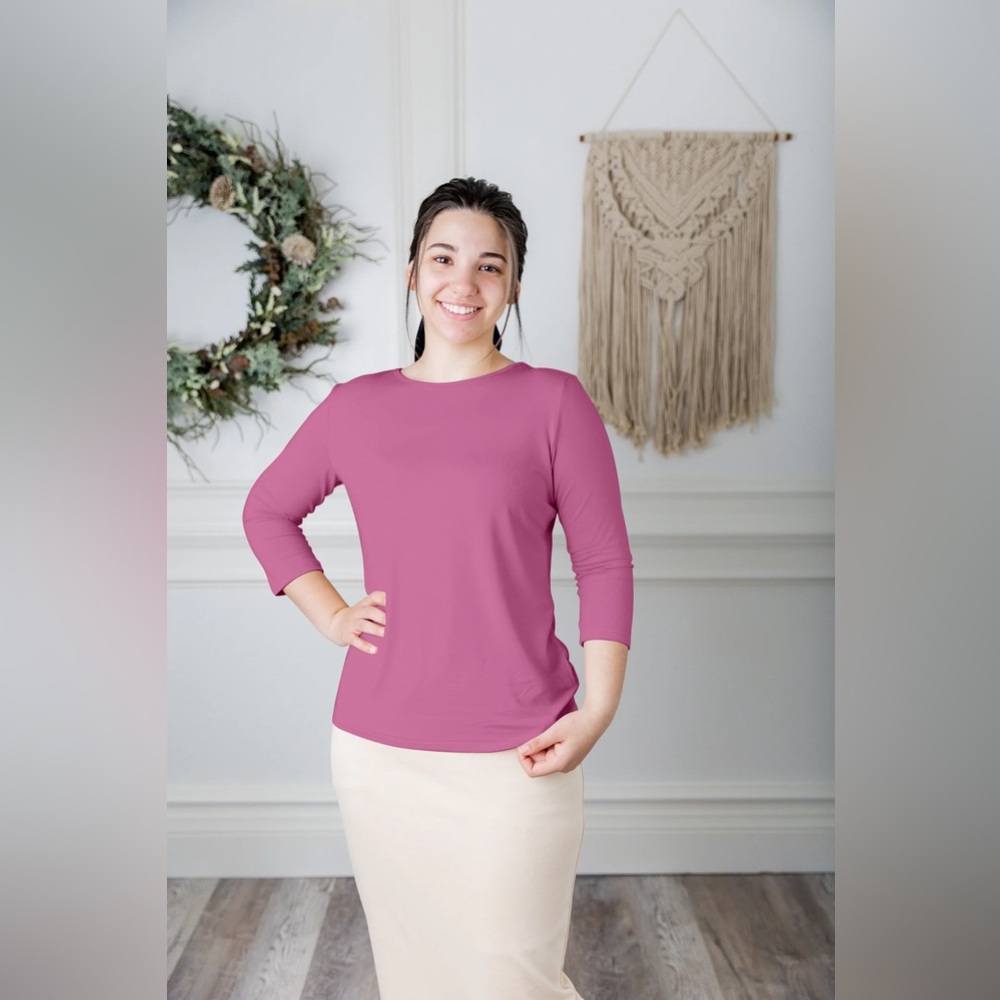 Nuggles Pink 3/4 Sleeve Undershirt